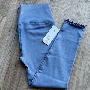 Spiritual Gangster Smokey Blue Ribbed Leggings